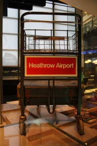 Retrospective Heathrow Airport luggage trolley